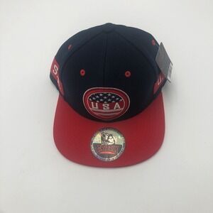 USA SnapBack Hat Red White And Blue New With‎ Tags Trucker Patriotic July 4th